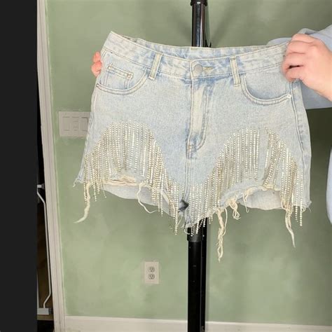 Amazon Shorts Tassel Denim Shorts Poshmark