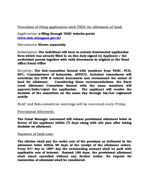 Application For Land Allotment Fill Online Printable Fillable