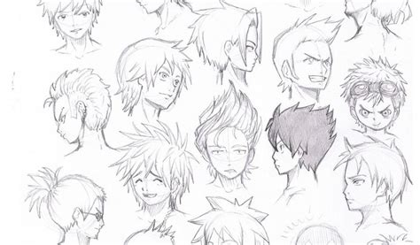 Anime Guy Hairstyles Drawing at GetDrawings | Free download