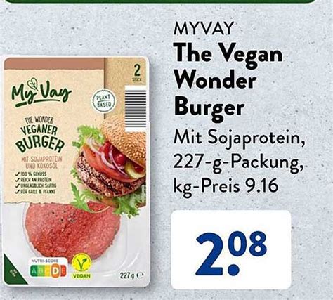 Myvay The Vegan Wonder Burger Angebot Bei Aldi S D Prospekte De