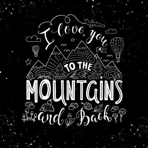 I Love You To The Mountains And Back Stock Vector Illustration Of