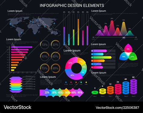 Infographic design elements graphics and charts Vector Image