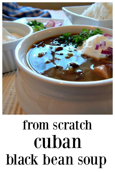 Cuban Black Bean Soup With Rice Recipe Cuban Black Beans Bean Soup