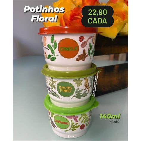 Tupper Potinho Para Temperos Ml Floral Tupperware Shopee Brasil