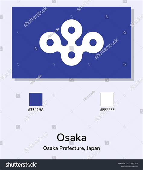 Vector Illustration Osaka Prefecture Flag Isolated Stock Vector ...