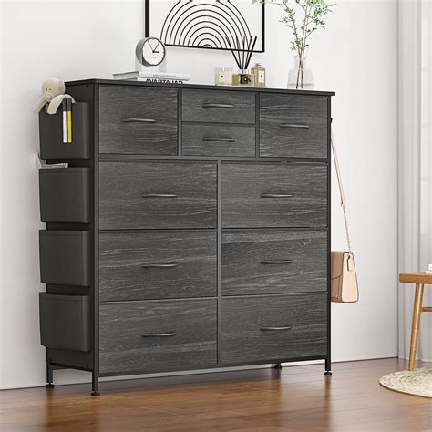 GIKPAL 10 Drawer Dresser Large And Tall Fabric Chest Of Drawers For