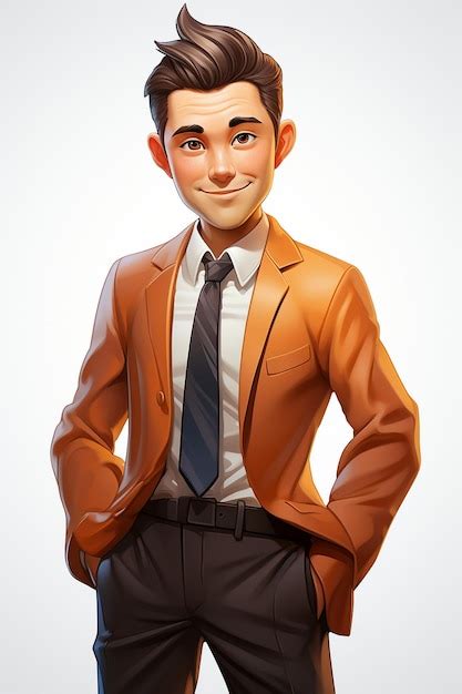 Premium AI Image Cartoon Man Character