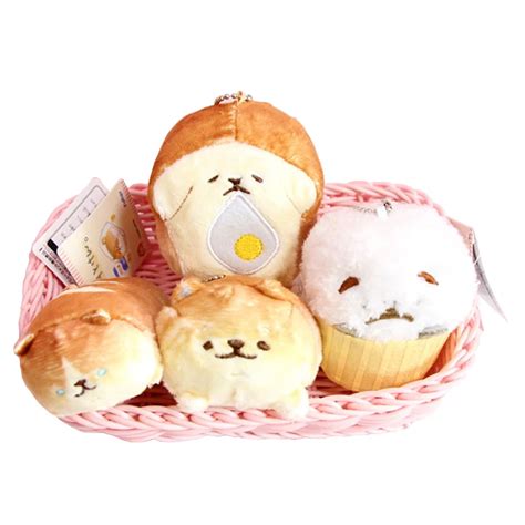 Plush Keychain Bread Dog Toy Personality Novelty Plush Bread Dog Autumn