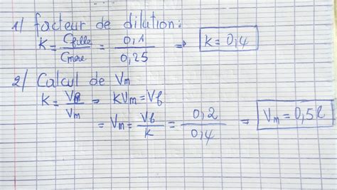 20 Prélever Un Volume De Solution Fer Effectuer Un Calcul A Partir D