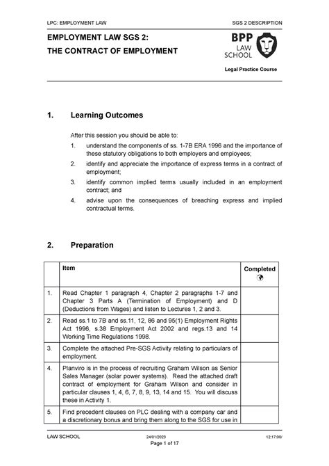 EL SGS 2 Description 22 23 LPC EMPLOYMENT LAW SGS 2 DESCRIPTION