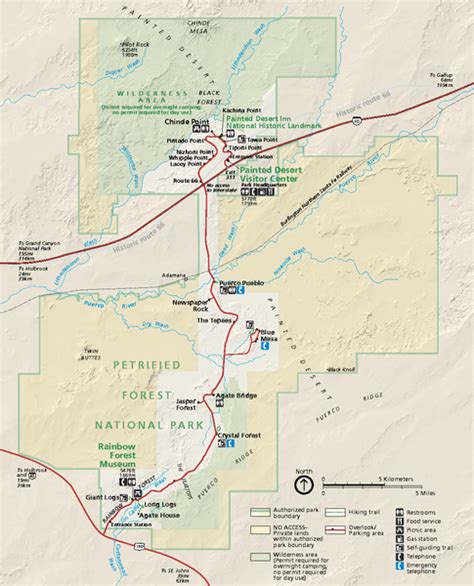 Petrified Forest National Park Official Park Map - Petrified Forest ...