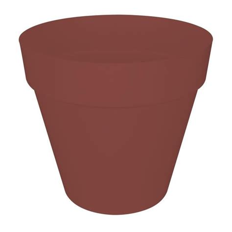 ELHO Pot de fleurs rond Loft Urban Ø 20 cm Marron Cdiscount Jardin