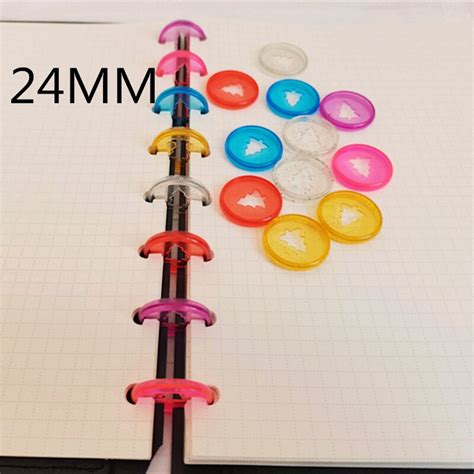 100PCS24MM Jelly Kleur Plastic Binding Ring Losbla Grandado