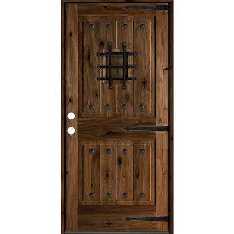 Krosswood Doors In X In Mediterranean Knotty Alder Square Top