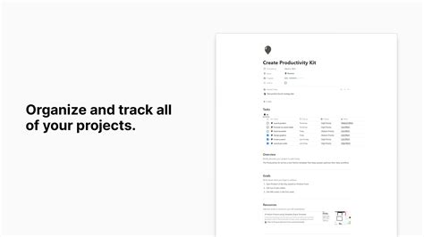 Notion Productivity Kit Notionland Template Gallery