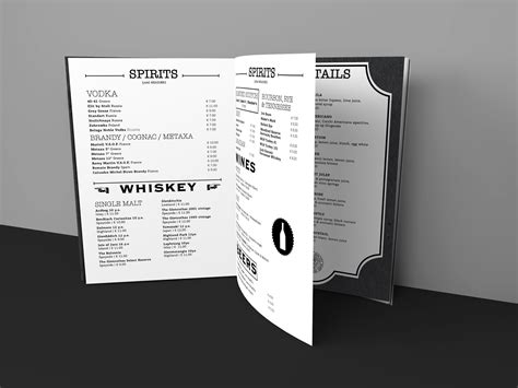 The Speakeasy - menu on Behance