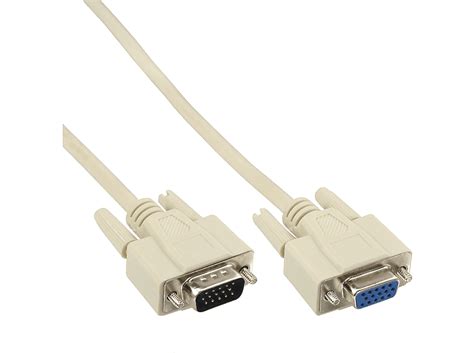 INLINE InLine® VGA Verlängerung, 15pol HD Stecker / Buchse, 1m Kabel ...