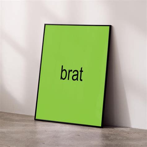 Brat Poster Print Brat Green Inspired By Charli Xcx Album Bold Wall Art