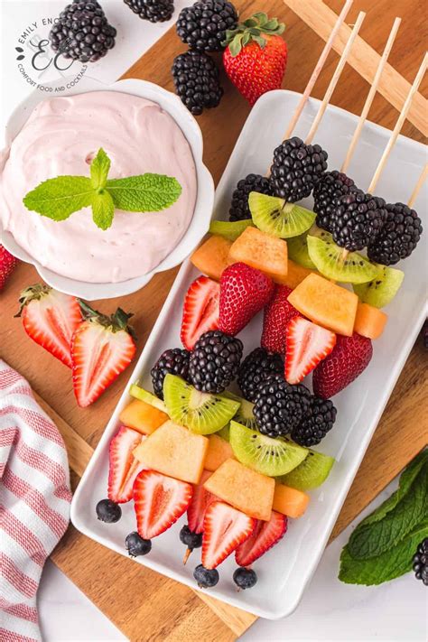 The Best Fruit Kabobs With Cream Cheese Dip So Delicious