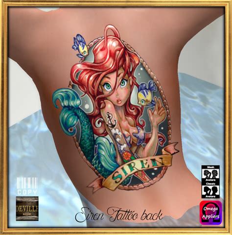 Second Life Marketplace - siren Tattoo back