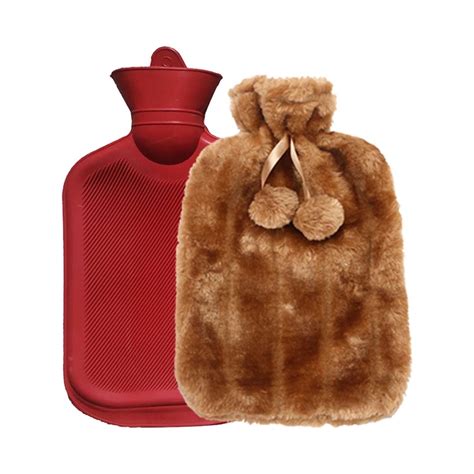 Oggfader Water Bottles Reusable 2L Hot Water Bottle Artificial Cloth Hot Water Bottle