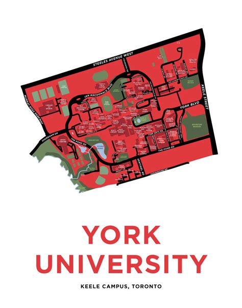 York University - Keele Campus Map Print – Jelly Brothers