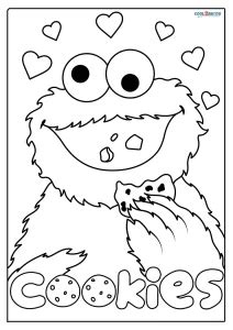 Printable Cookie Monster Coloring Pages For Kids