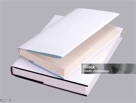 Blank Books Ajar With White Cover Clipping Path Stock Photo Download