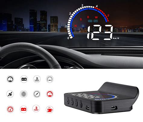 Wy Wietlacz Projektor Hud Led Lcd Obd Gps Usb M