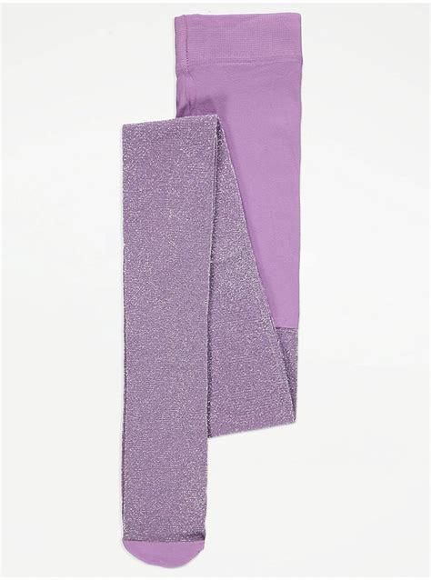 Lilac Shimmer Tights Kids George At Asda