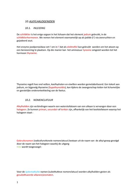 10 Alkylhalogeniden Samenvatting Van De Powerpoint Met Extra Uitleg