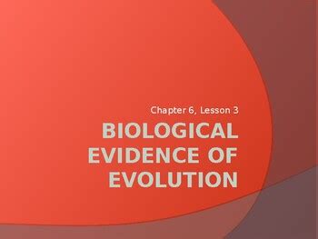 Biological Evidence Of Evolution PPT Notes By Suzie Science Teacher