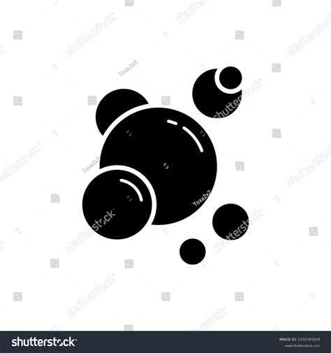 Soap Bubble Silhouette Icon Circle Bubble Stock Vector Royalty Free