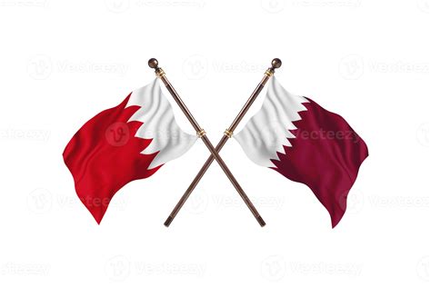 bahrein contra qatar dos banderas de países 13981091 Foto de stock en