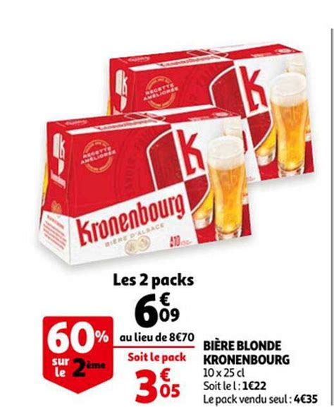 Promo Bi Re Blonde Kronenbourg Chez Auchan Icatalogue Fr