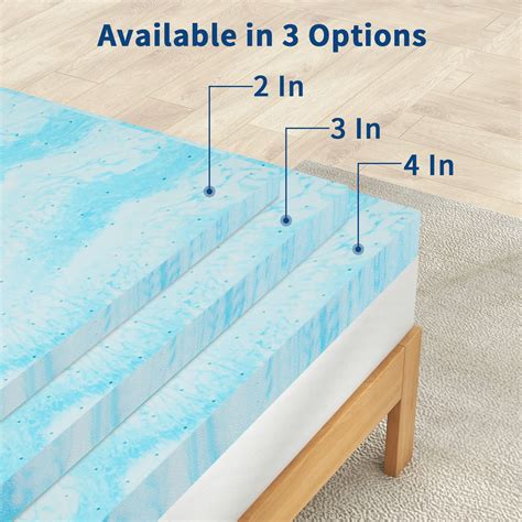 IULULU Mattress Topper 2 Inch Gel Memory Foam Mattress Topper Queen