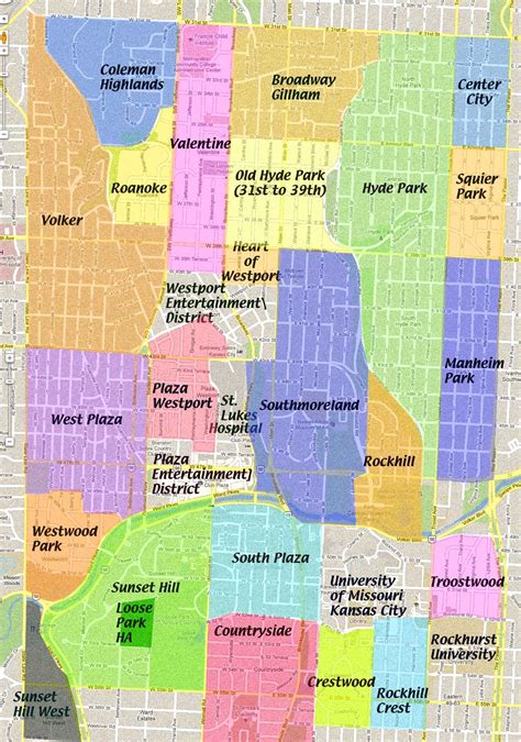 Midtown neighborhoods map | Midtown KC Post