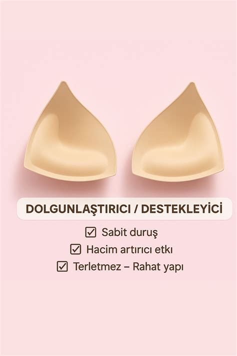 Behills Mayo Bikini Abiye Elbise Destekleyici Double Dolgu Üçgen Push up Göğüs Pedi Fiyatı