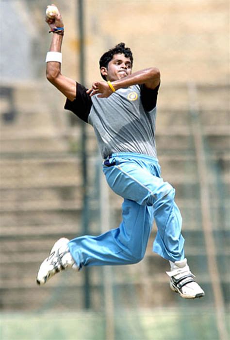 Sreesanth leaps to bowl during a practice match | ESPNcricinfo.com