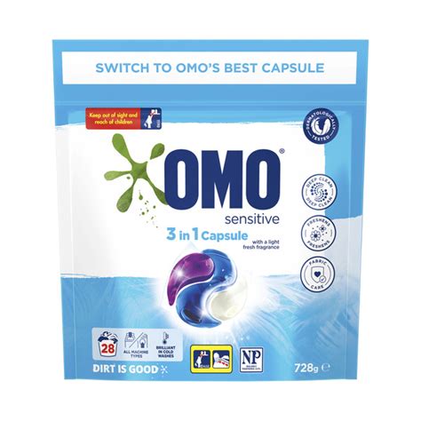 Buy OMO Ultimate 3 In 1 Laundry Capsules Sensitive 28 Pack Coles