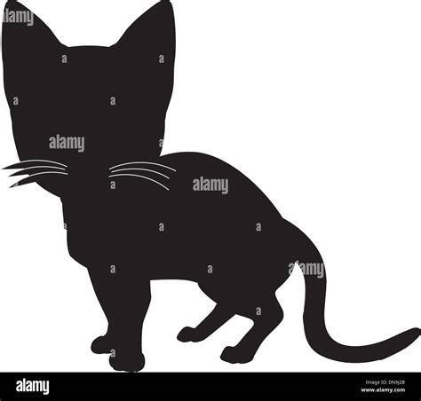 Silhouette Der Katze Stock Vektorgrafiken Kaufen Alamy