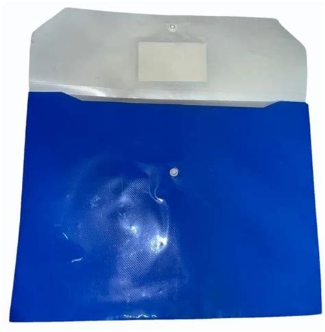 PVC Plastic Button File Folder Blue A3 At Rs 12 Piece In New Delhi