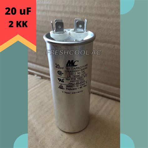 Jual KAPASITOR AC CAPACITOR AC 20 MIKRO 20 UF MERK MC Shopee