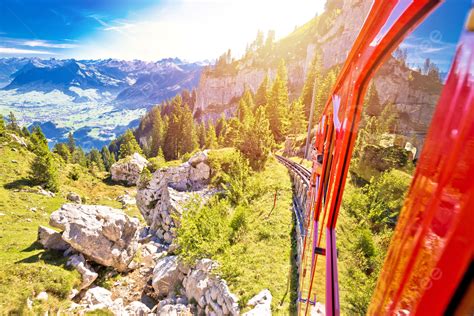 Descending Mount Pilatus On The Steepest Cogwheel Railway In The World