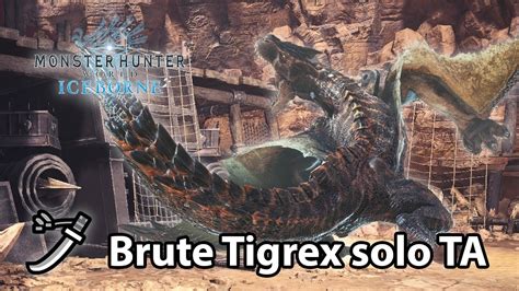 Mhw Iceborne Brute Tigrex Solo Long Sword Ta Rules Youtube