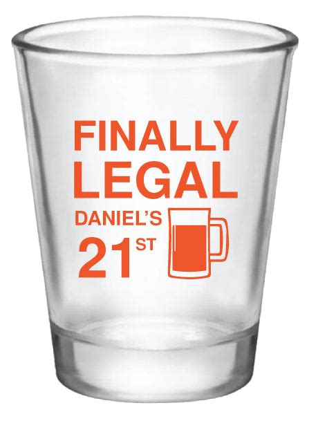 21st Birthday Shot Glasses Personalized Party Favors Factory21 Store