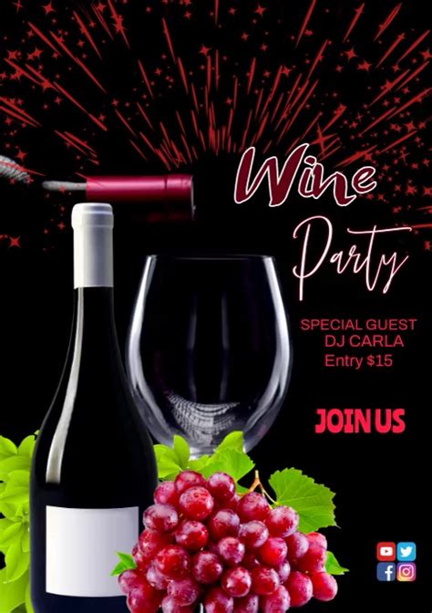 Wine Party Template Postermywall