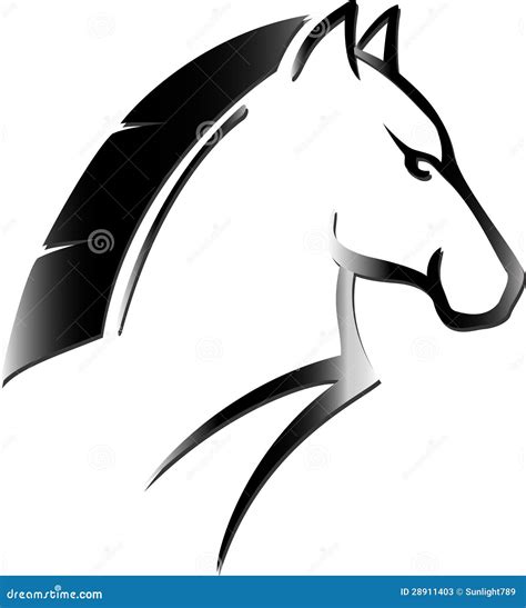 Horse head tattoo stock illustration. Illustration of pony - 28911403