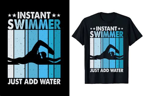 Vintage Swimmer Swimming T Shirt Design Graphic By Tee Expert