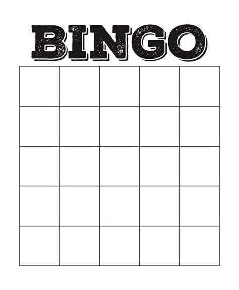 Printable Blank Bingo Cards 4x4